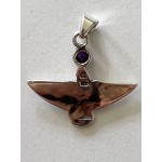 Pendant Silver Isis with Rainbow Moonstone